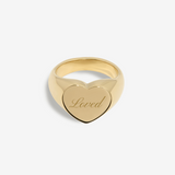 Engravable Heart Signet Ring