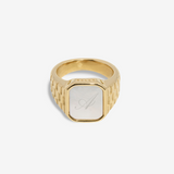Engravable Perla Signet Ring