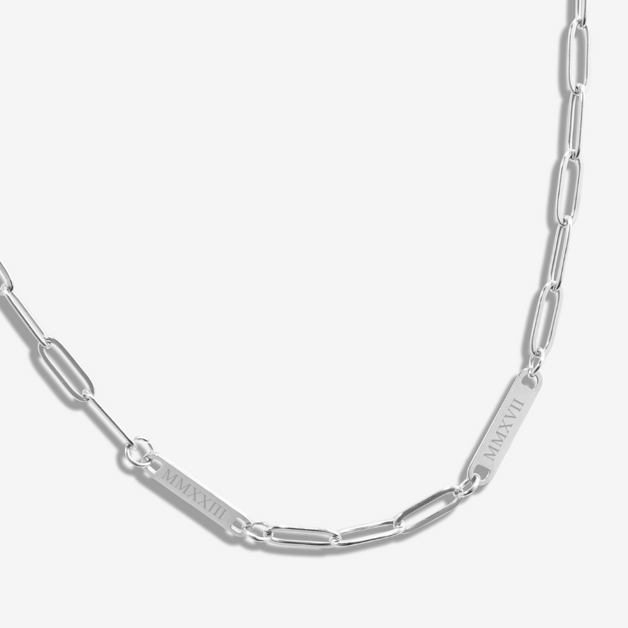 Double Engravable Paperclip Necklace