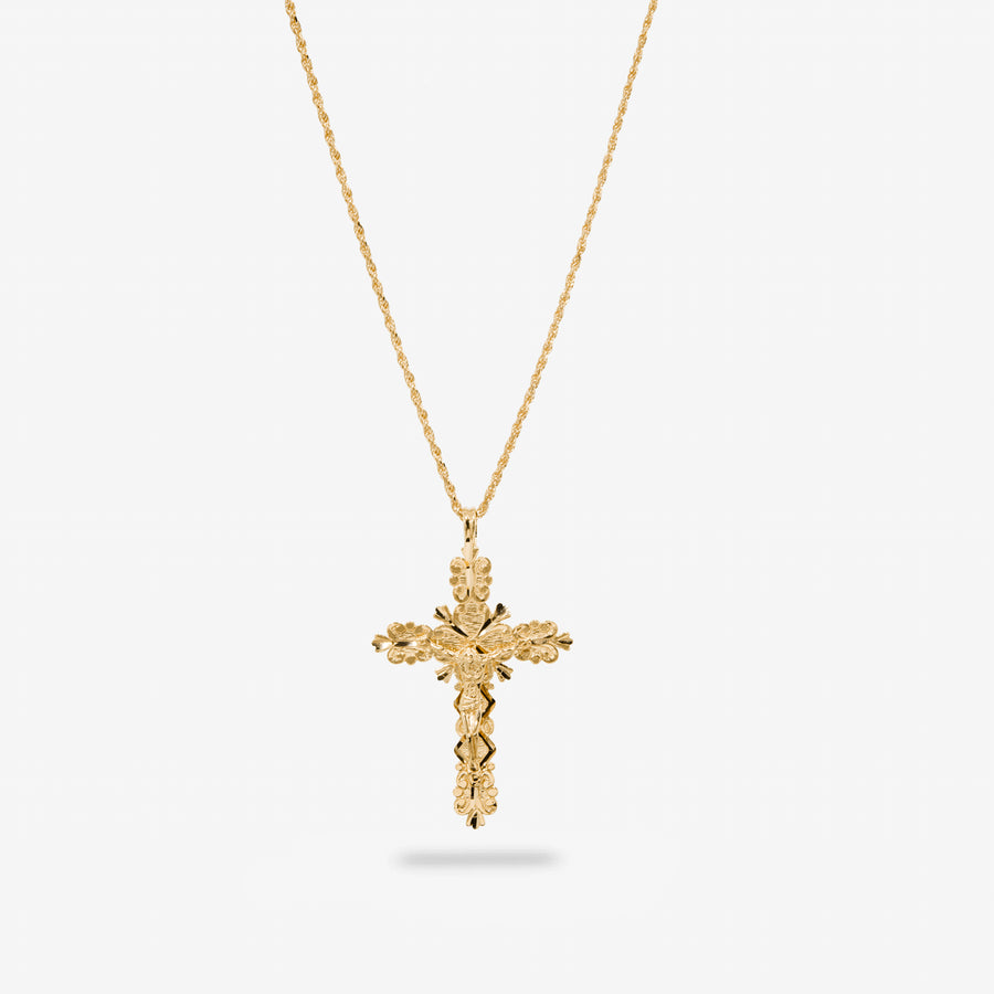 14k Solid Gold Religioso Necklace