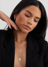 14k Solid Gold Our Lady Necklace