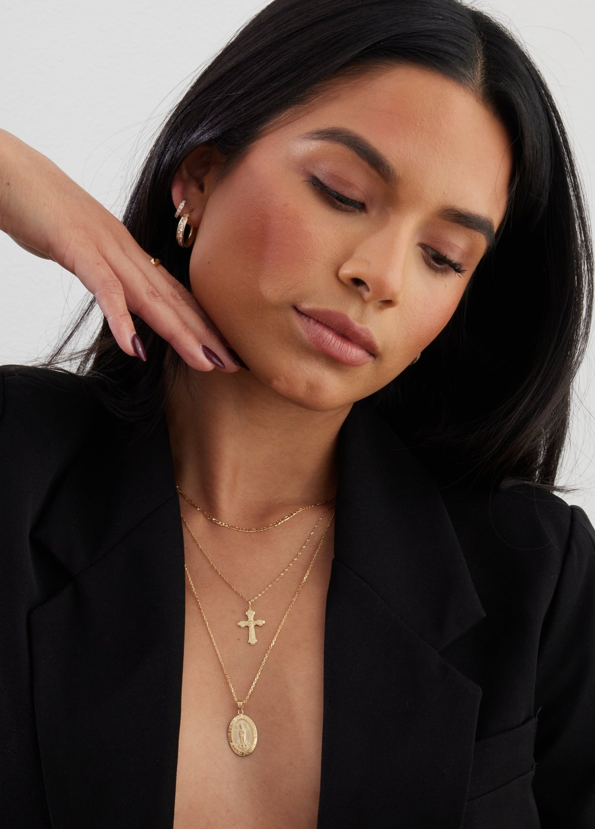 14k Solid Gold Our Lady Necklace