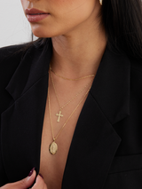 14k Solid Gold Our Lady Necklace
