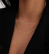 14k Solid Gold Figaro Chain