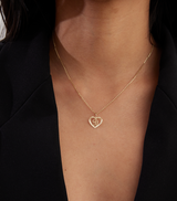 14k Solid Gold Sweetheart Initial Necklace