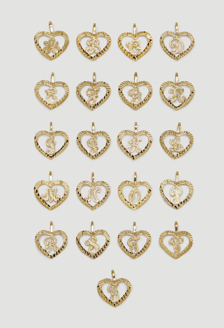 14k Solid Gold Sweetheart Initial Necklace