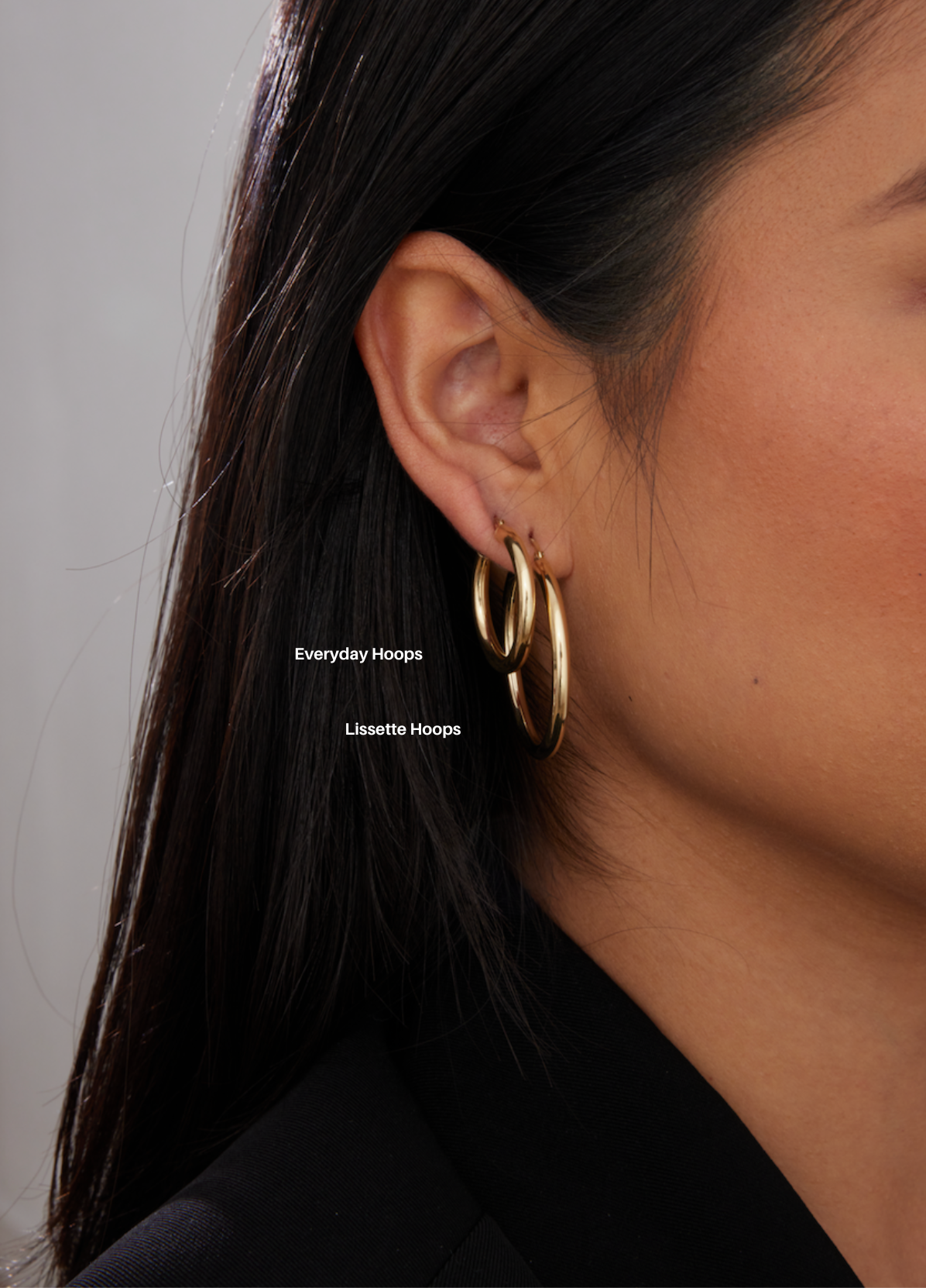 14k Solid Gold Lissette Hoops