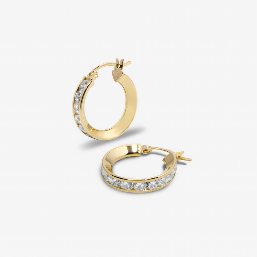 14k Solid Gold Stella Hoops