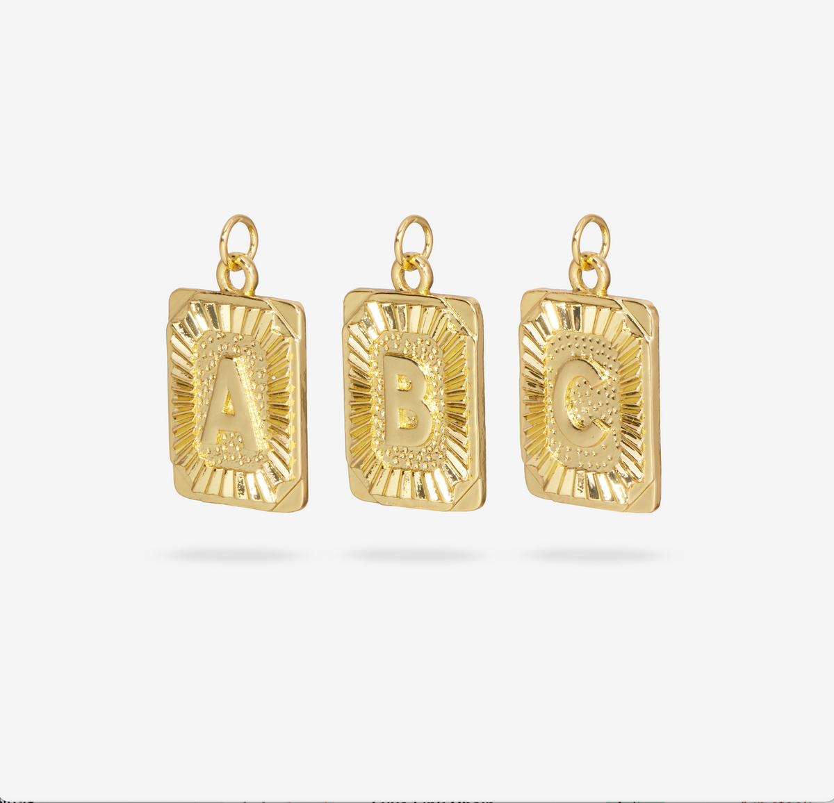 Edgy Initial Pendent