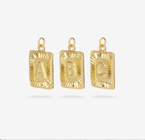 Edgy Initial Pendent